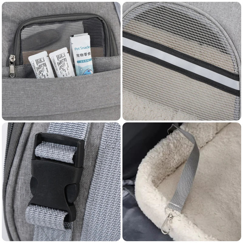 Portable Mesh Pet Carrier Bag