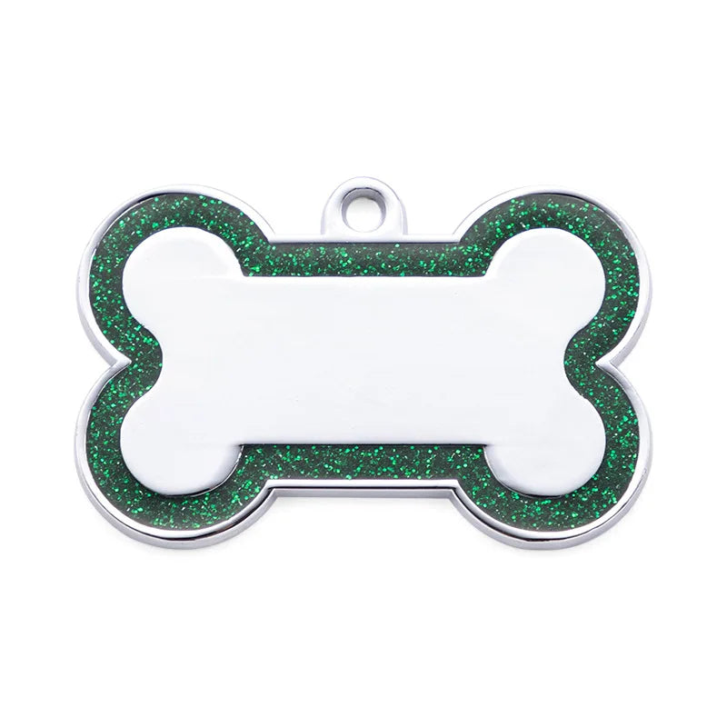 Personalized Glitter Pet ID Tag