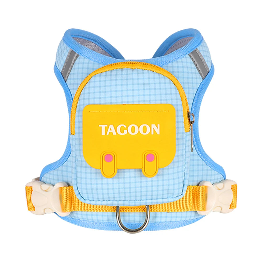 Reflective Backpack Dog Harness Set