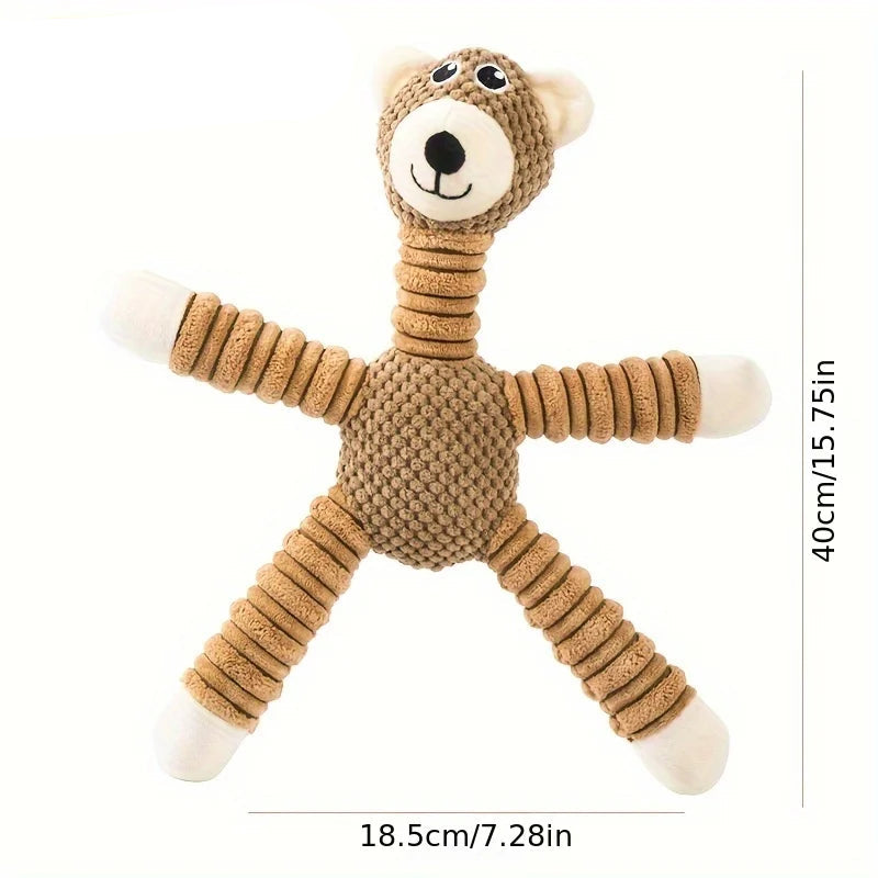 Corduroy Squeaky Plush Dog Toy