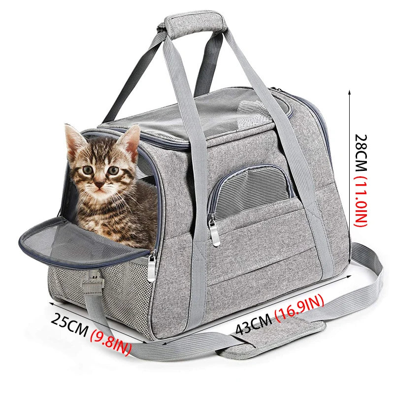 Portable Mesh Pet Carrier Bag