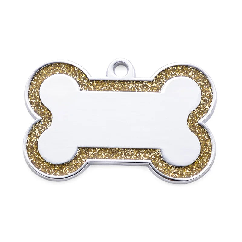 Personalized Glitter Pet ID Tag