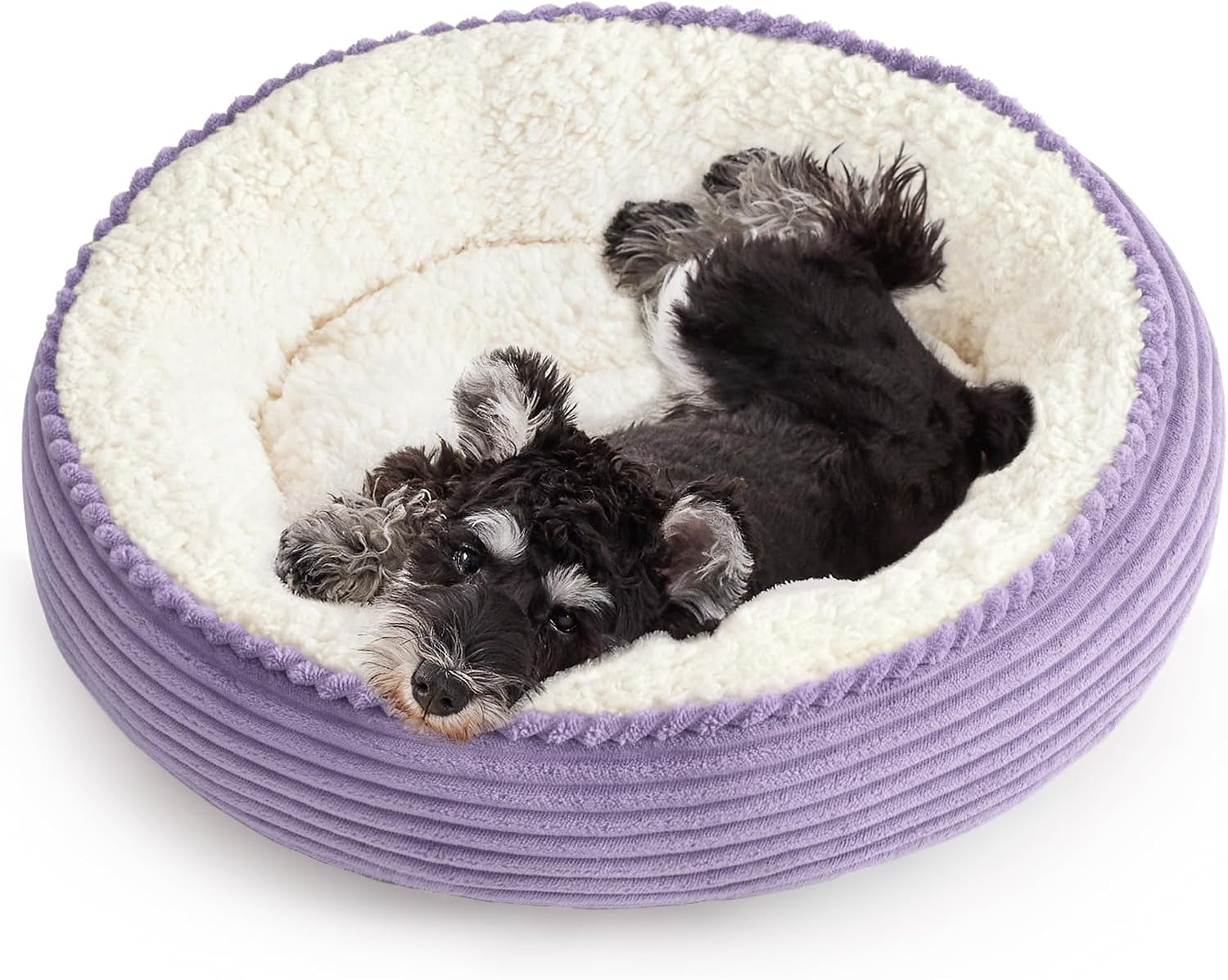Round Plush Donut Pet Bed