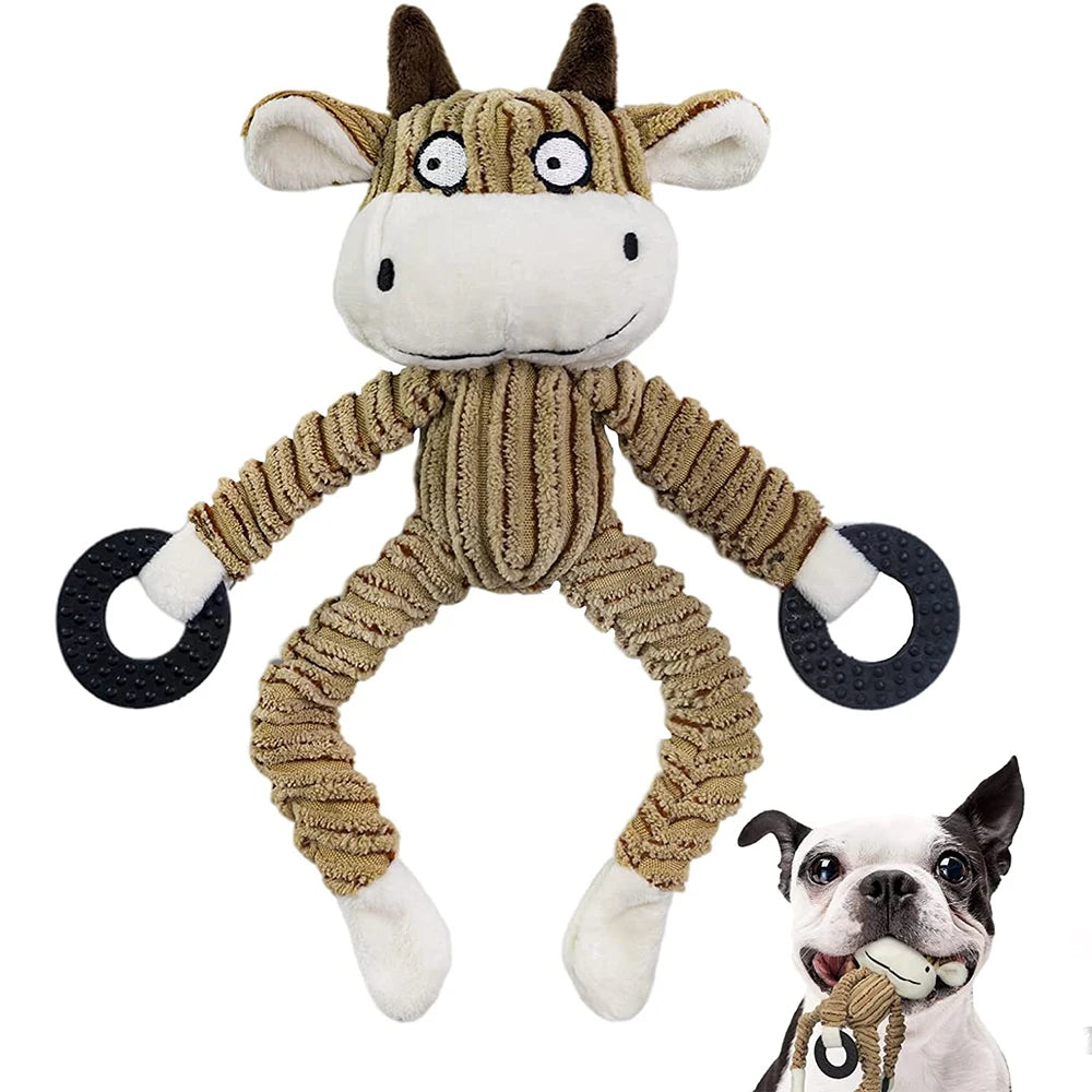 Plush Squeaky Monkey Dog Toy
