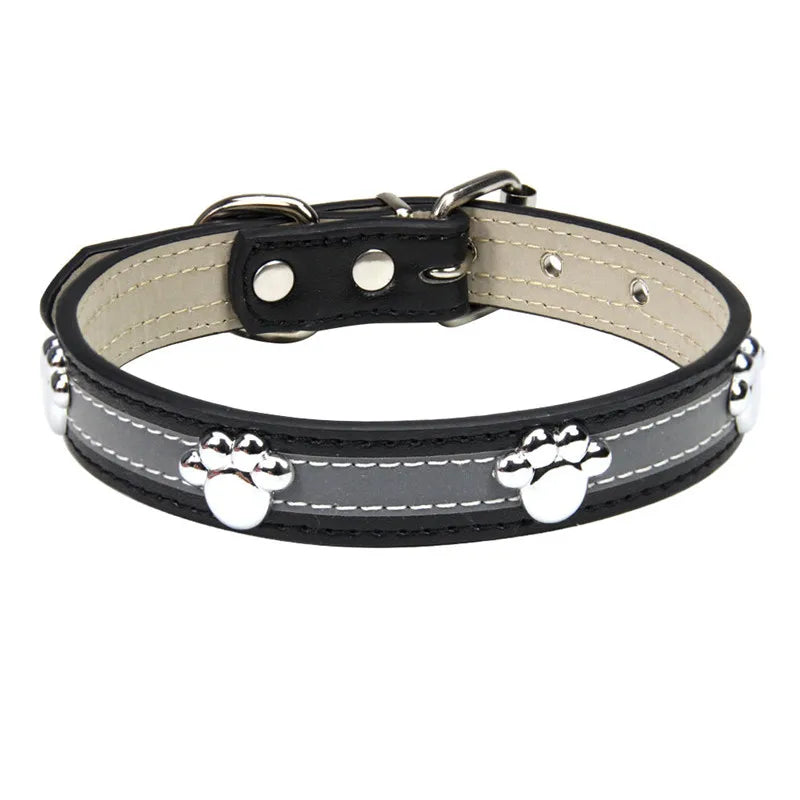 Studded Leather Pet Collar