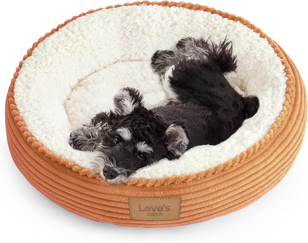 Round Plush Donut Pet Bed