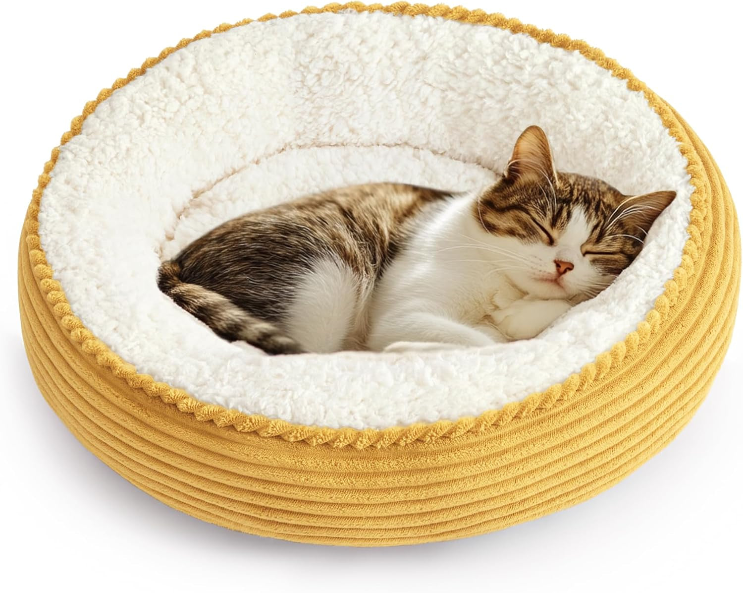 Round Plush Donut Pet Bed