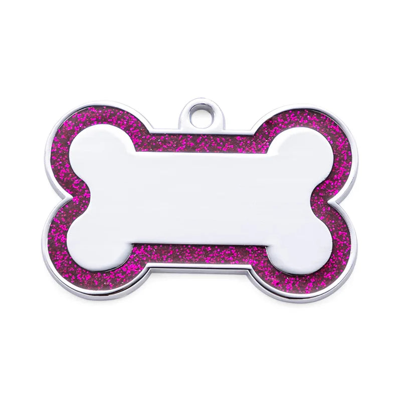 Personalized Glitter Pet ID Tag